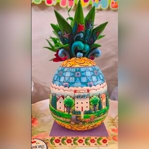 JIM SHORE Welcome All Pineapple Figurine in box